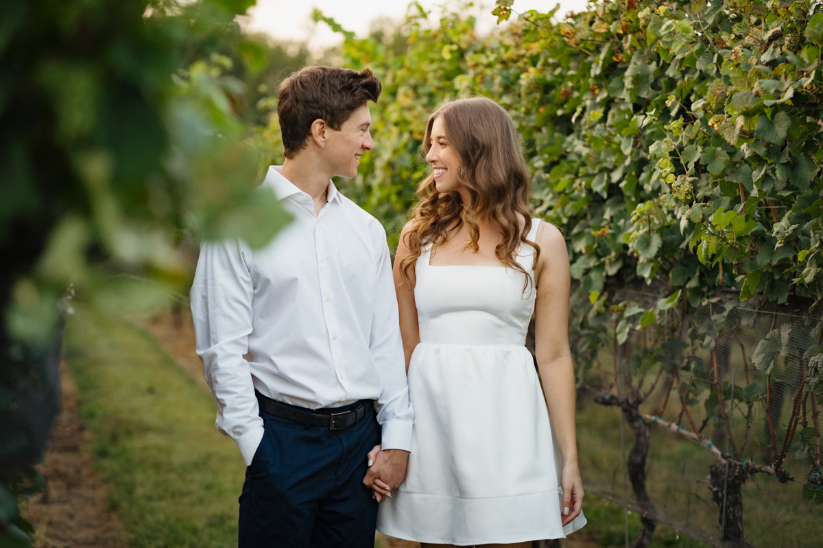 vineyard engagement photos