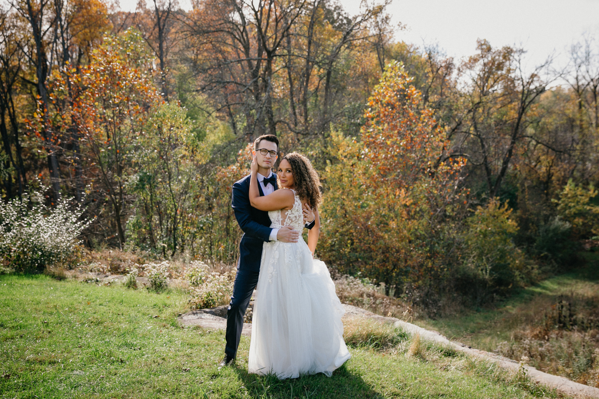 audubon fall wedding portraits