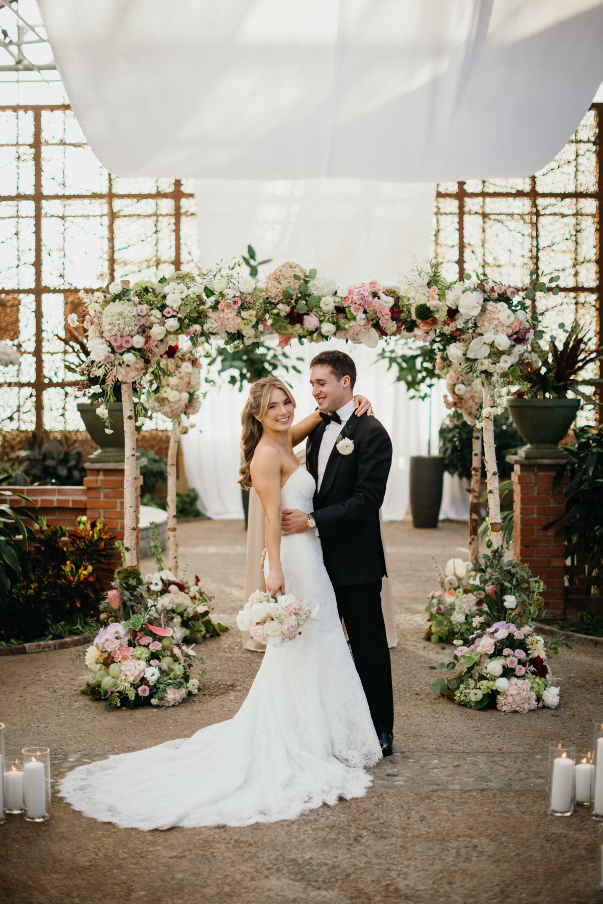 philadelphia wedding with pink florals