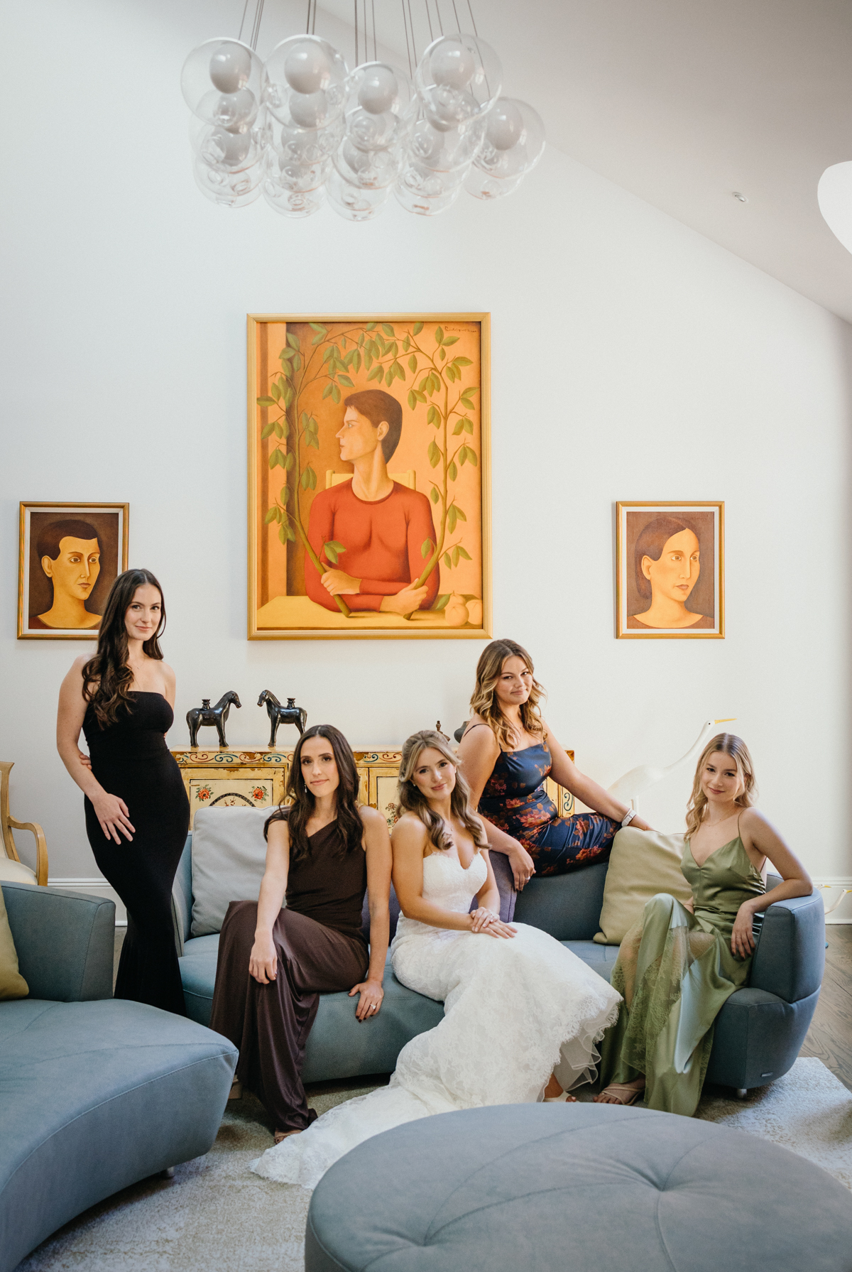 editorial bridal party portraits