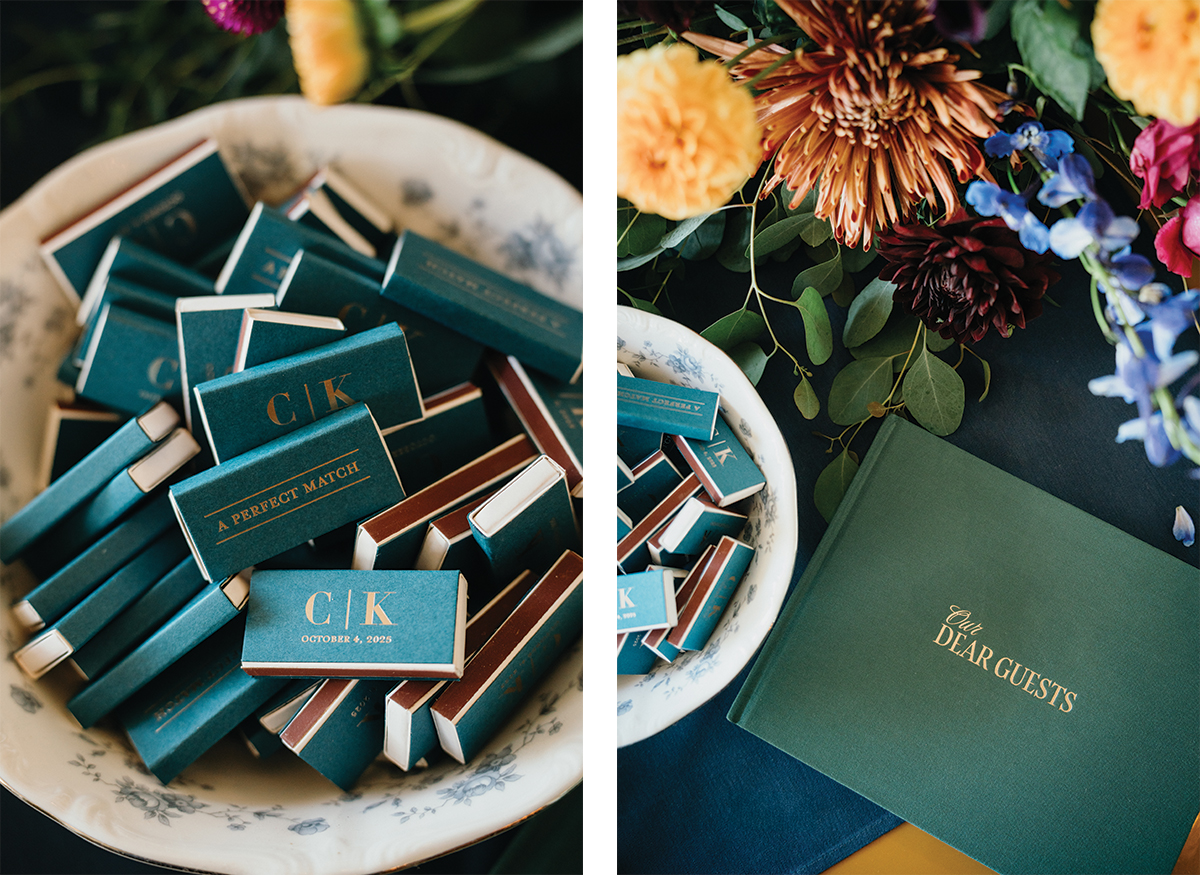 peacock green wedding details