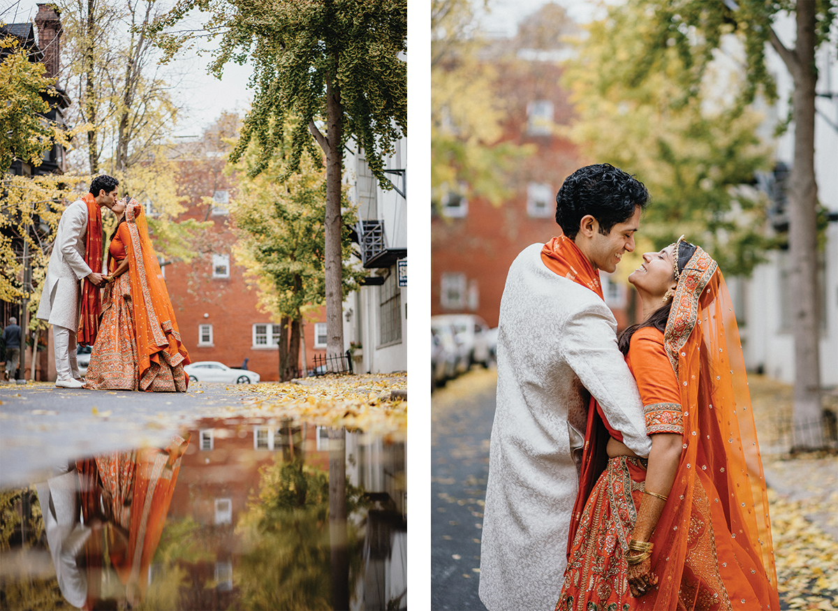 best streets in philly for fall wedding portraits