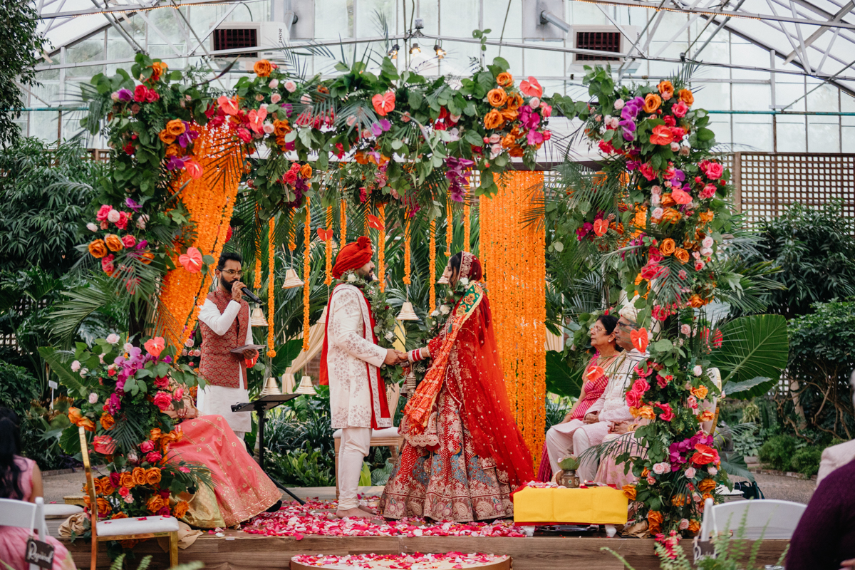 indian wedding ceremony at fairmount park horticulture center