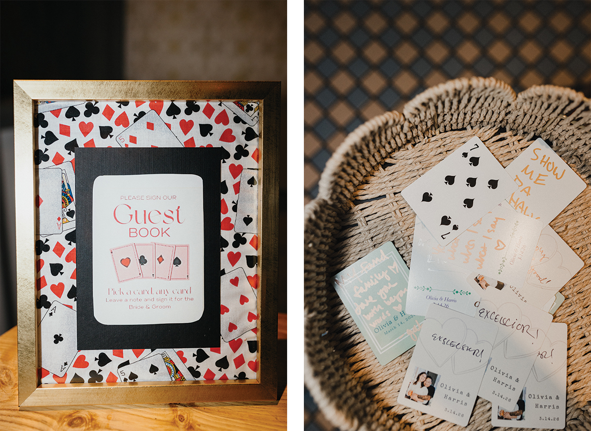 playing card guest book